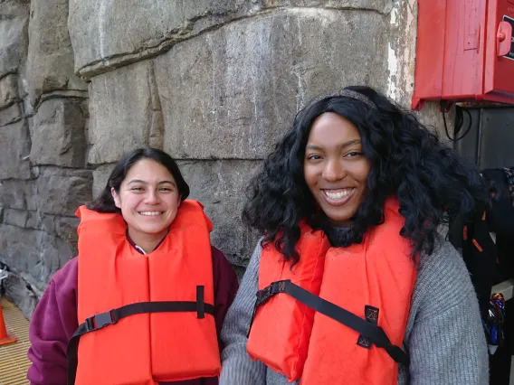 Space Grant Interns, Alexus Cazares, and Cathryn Sephus