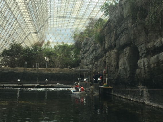 Students explore the ocean biome at Biosphere 2