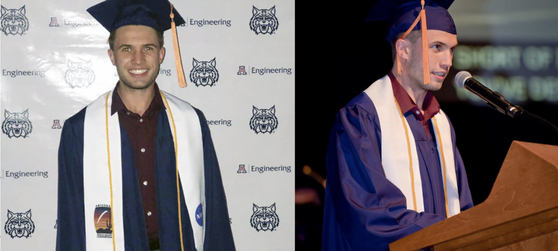 Josh Smith at December 2021 graduation.