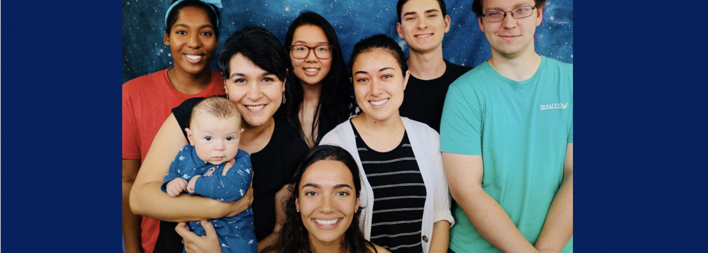 Cathryn Sephus (top left) with lab group.