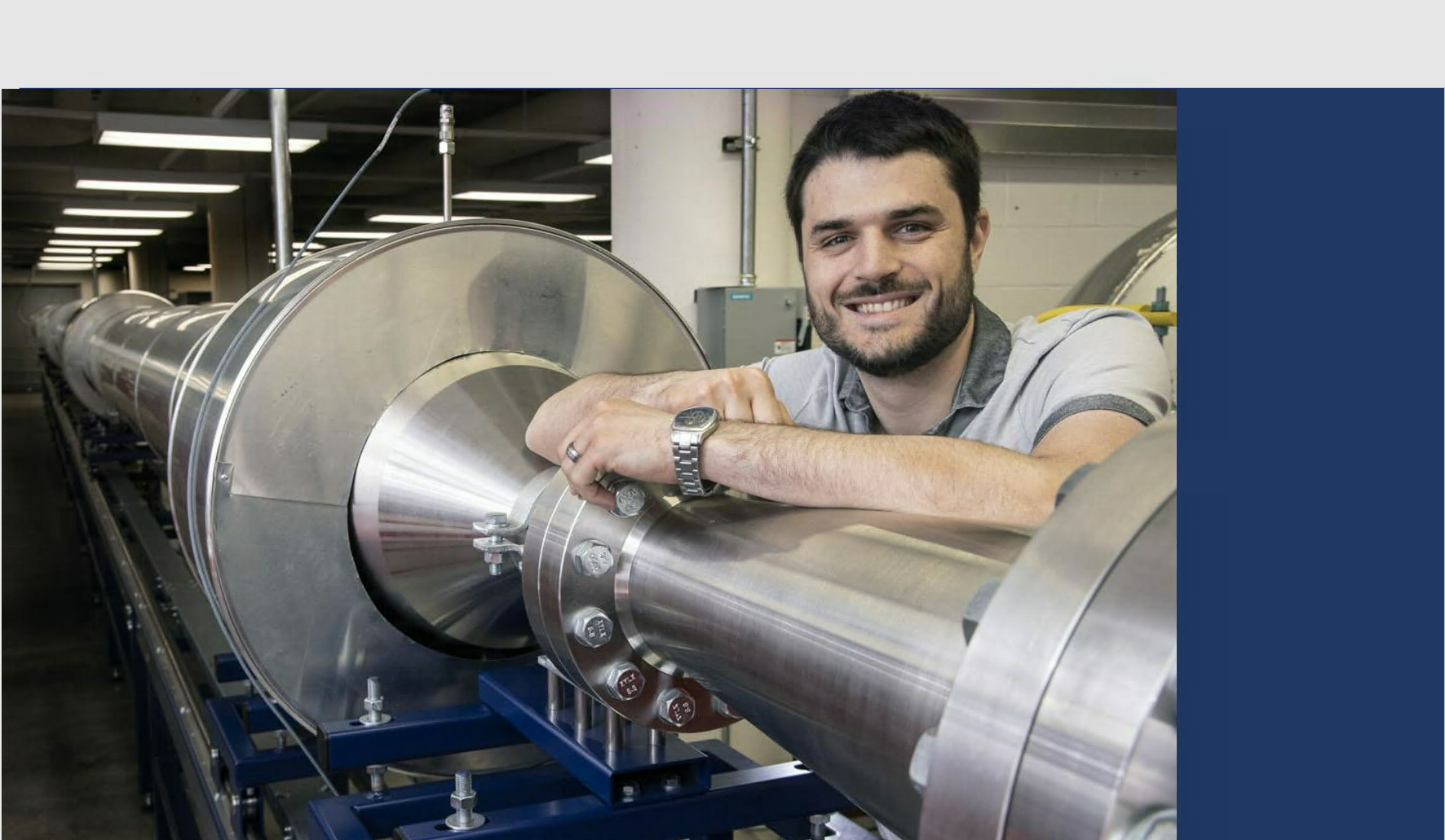 Alex Craig in Wind Tunnel Lab