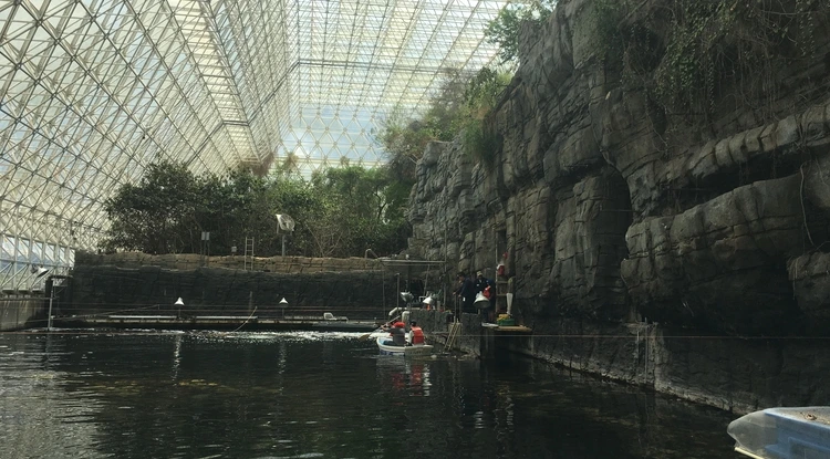 Students explore the ocean biome at Biosphere 2